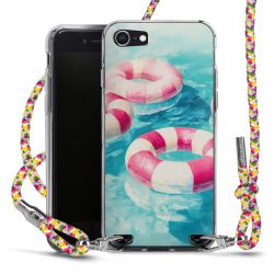 New Carry Case Transparent Stoff colourful/silber