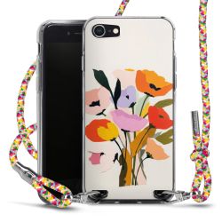 New Carry Case Transparent Stoff colourful/silber