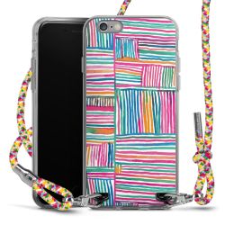 New Carry Case Transparent Stoff colourful/silber