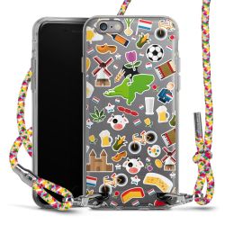 New Carry Case Transparent Stoff colourful/silber