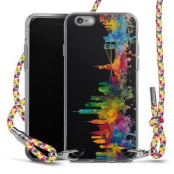 New Carry Case Transparent Stoff colourful/silber