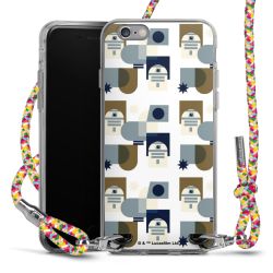 New Carry Case Transparent Stoff colourful/silber