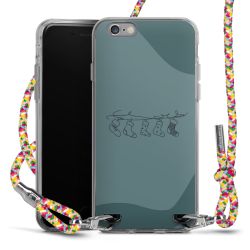 New Carry Case Transparent Stoff colourful/silber