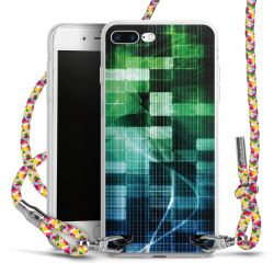 New Carry Case Transparent Stoff colourful/silber