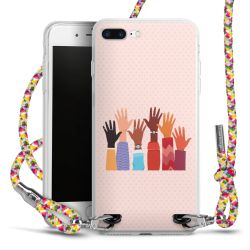 New Carry Case Transparent Stoff colourful/silber