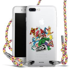 New Carry Case Transparent Stoff colourful/silber