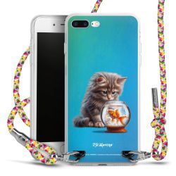 New Carry Case Transparent Stoff colourful/silber