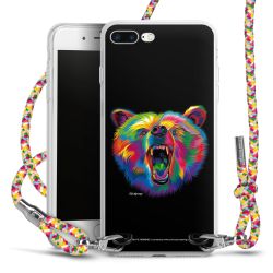 New Carry Case Transparent Stoff colourful/silber