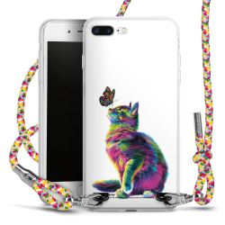 New Carry Case Transparent Stoff colourful/silber