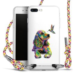 New Carry Case Transparent Stoff colourful/silber