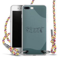 New Carry Case Transparent Stoff colourful/silber