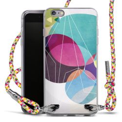 New Carry Case Transparent Stoff colourful/silber