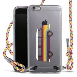 New Carry Case Transparent Stoff colourful/silber