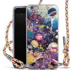 New Carry Case Transparent Stoff colourful/silber