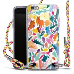 New Carry Case Transparent Stoff colourful/silber