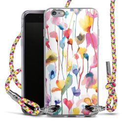 New Carry Case Transparent Stoff colourful/silber