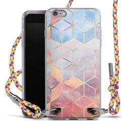 New Carry Case Transparent Stoff colourful/silber