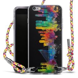 New Carry Case Transparent Stoff colourful/silber