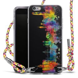 New Carry Case Transparent Stoff colourful/silber