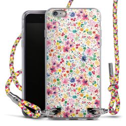 New Carry Case Transparent Stoff colourful/silber