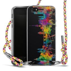 New Carry Case Transparent Stoff colourful/silber