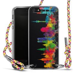 New Carry Case Transparent Stoff colourful/silber