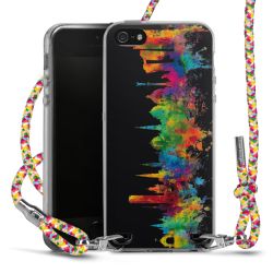 New Carry Case Transparent Stoff colourful/silber