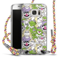 New Carry Case Transparent Stoff colourful/silber