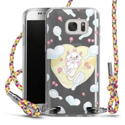 New Carry Case Transparent Stoff colourful/silber