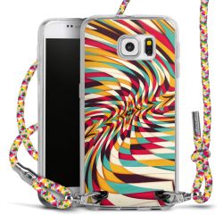 New Carry Case Transparent Stoff colourful/silber