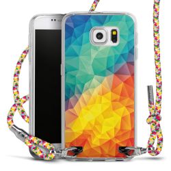 New Carry Case Transparent Stoff colourful/silber