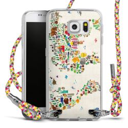 New Carry Case Transparent Stoff colourful/silber