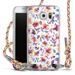 New Carry Case Transparent Stoff colourful/silber