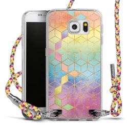 New Carry Case Transparent Stoff colourful/silber