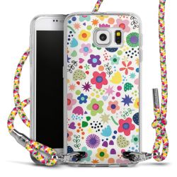 New Carry Case Transparent Stoff colourful/silber