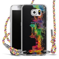 New Carry Case Transparent Stoff colourful/silber