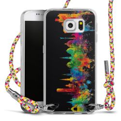 New Carry Case Transparent Stoff colourful/silber