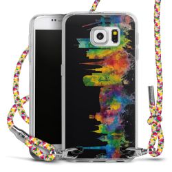 New Carry Case Transparent Stoff colourful/silber