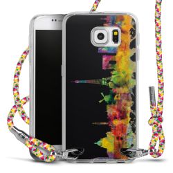 New Carry Case Transparent Stoff colourful/silber