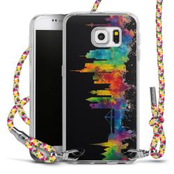 New Carry Case Transparent Stoff colourful/silber