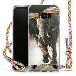 New Carry Case Transparent Stoff colourful/silber