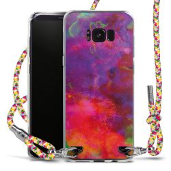 New Carry Case Transparent Stoff colourful/silber