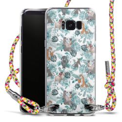 New Carry Case Transparent Stoff colourful/silber