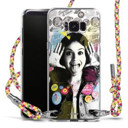 New Carry Case Transparent Stoff colourful/silber