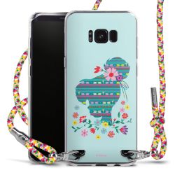 New Carry Case Transparent Stoff colourful/silber