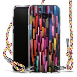 New Carry Case Transparent Stoff colourful/silber