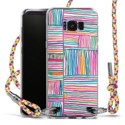 New Carry Case Transparent Stoff colourful/silber