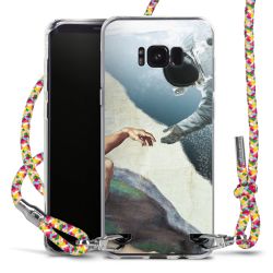 New Carry Case Transparent Stoff colourful/silber