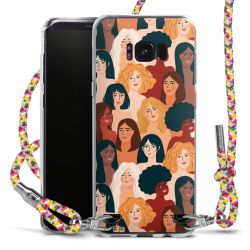 New Carry Case Transparent Stoff colourful/silber