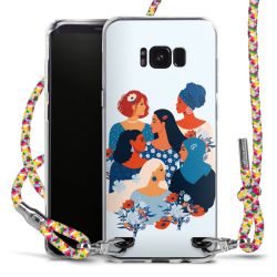 New Carry Case Transparent Stoff colourful/silber